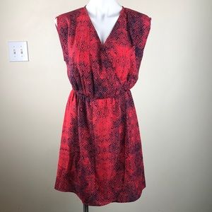 Petticoat Alley Sleeveless Faux Wrap Dress